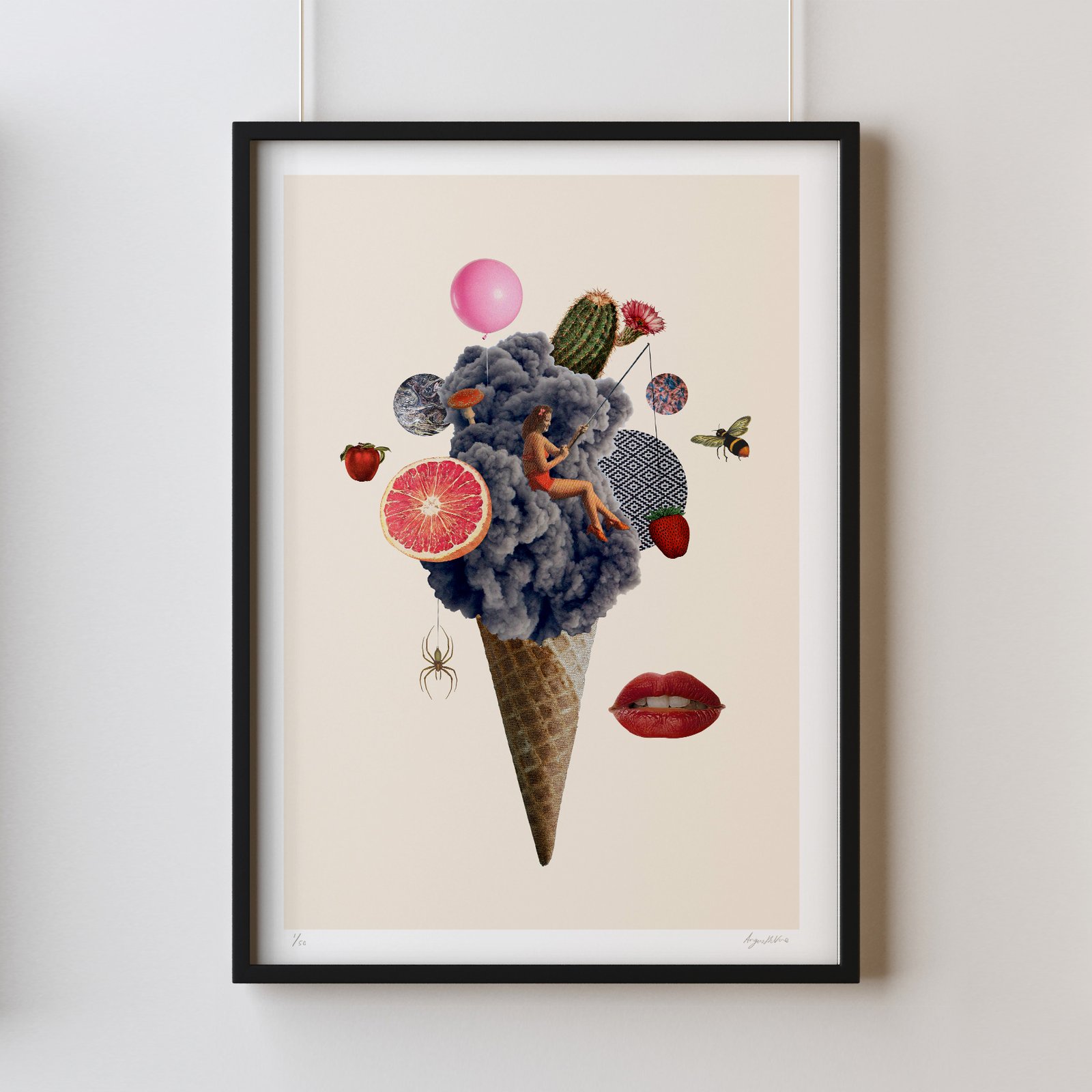 ‘ICE CREAM, I selling SCREAM’ Pitbull Artistic Print POSTER Limited Edition